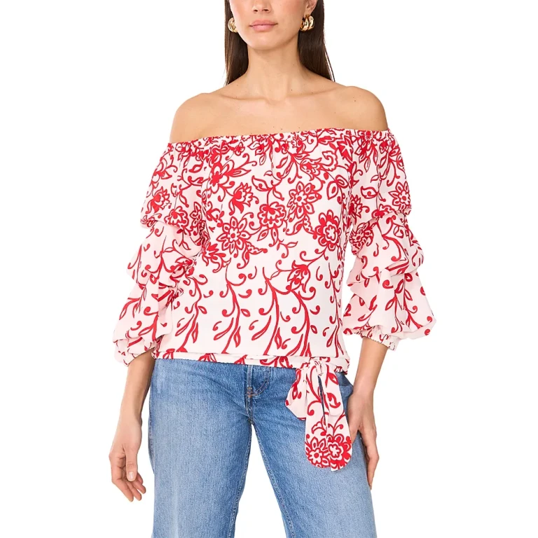 Vince Camuto Off The Shoulder Bubble Sleeve Top
