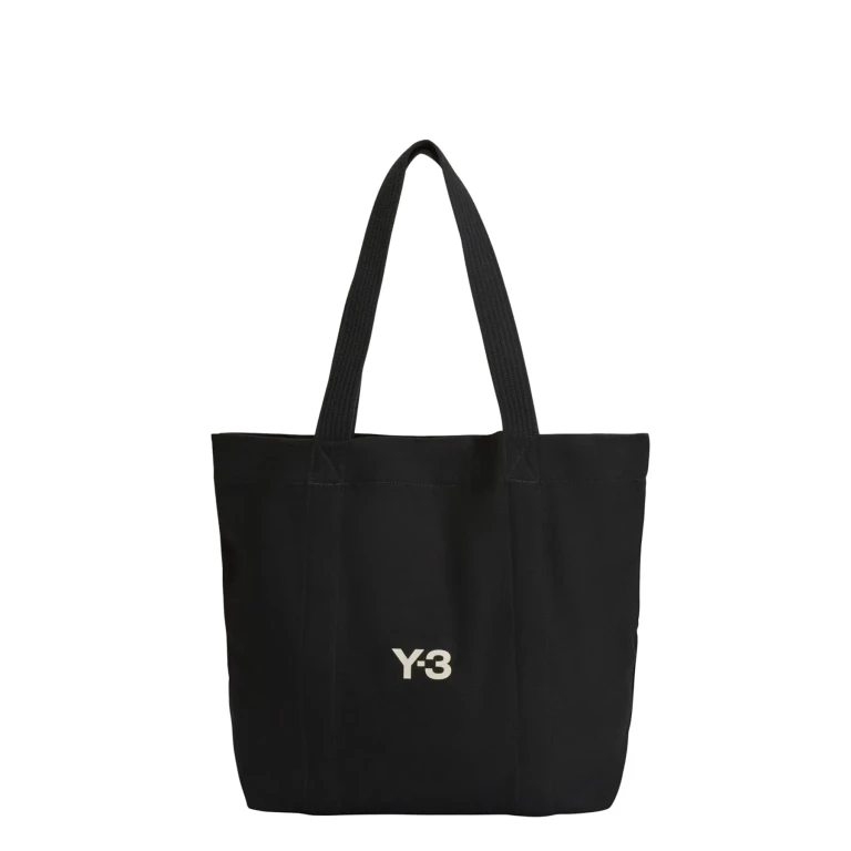 Y-3 Black Cotton Tote Bag