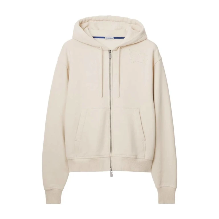 Burberry Womens Logo-Applique Cotton Hoodie
