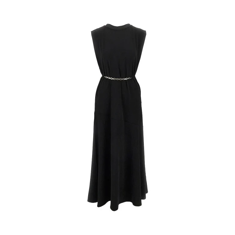 PINKO Jersey long dress with chain belt Woman XS