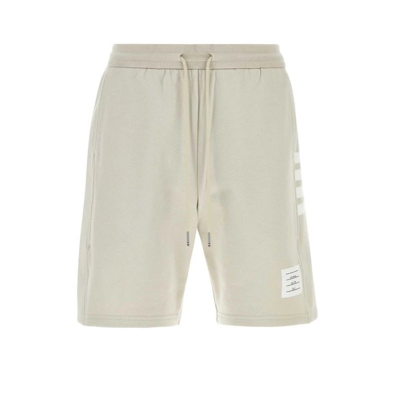 Thom Browne Sand Cotton Bermuda Shorts Beige - Men