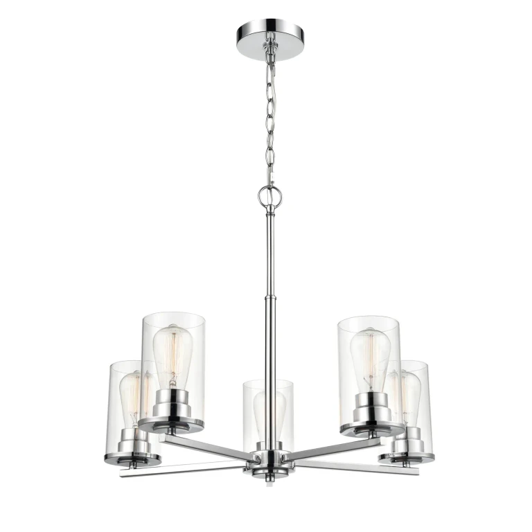 Millennium Verlana 5-Light Chandelier in Chrome