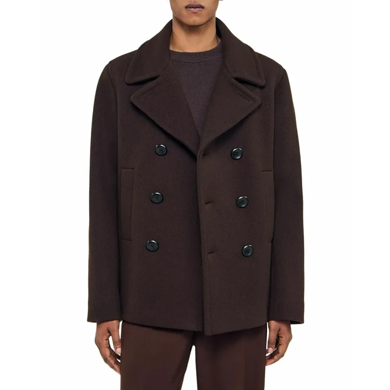 Sandro Wool Blend Pea Coat