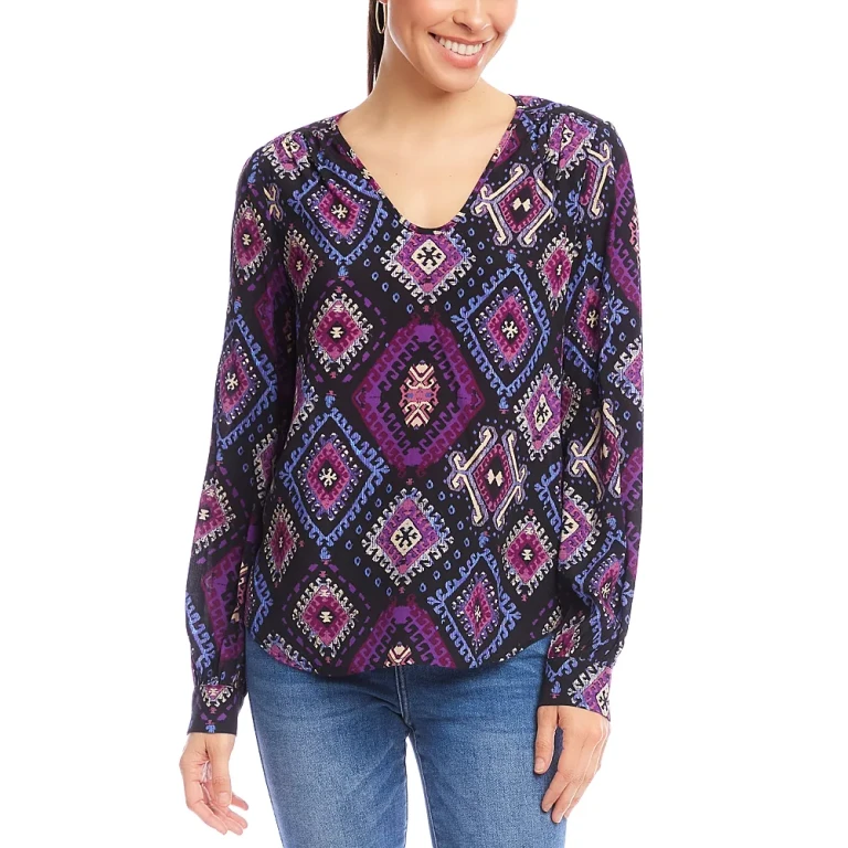 Karen Kane Shirred Blouse