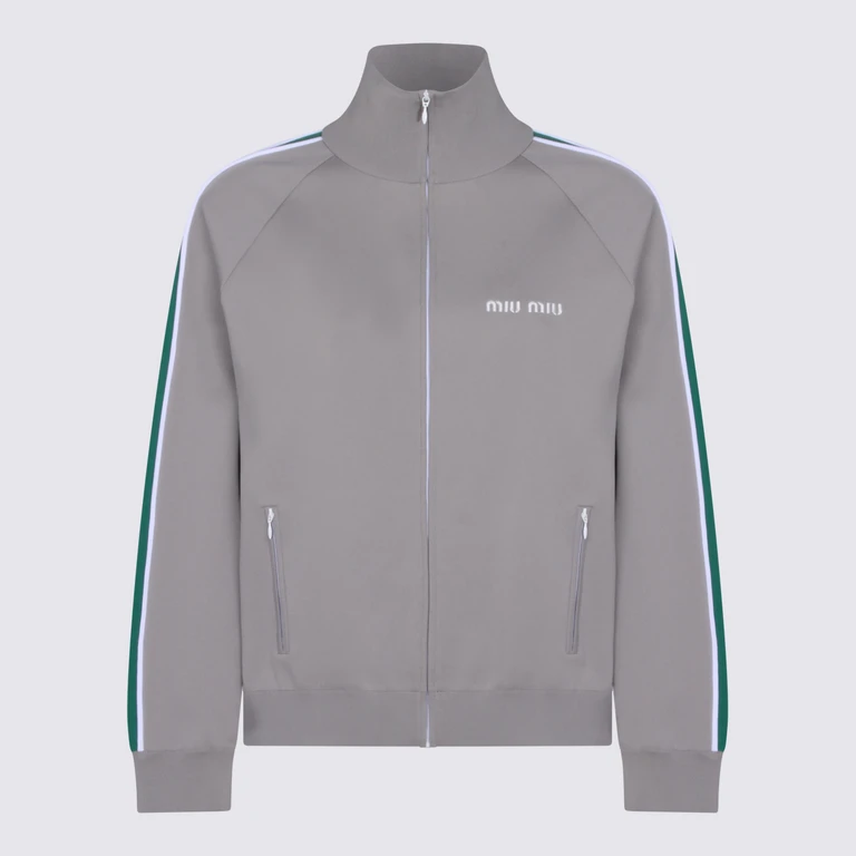 Miu Miu Miu Sweaters Grigio+verde _pa Ea - Women