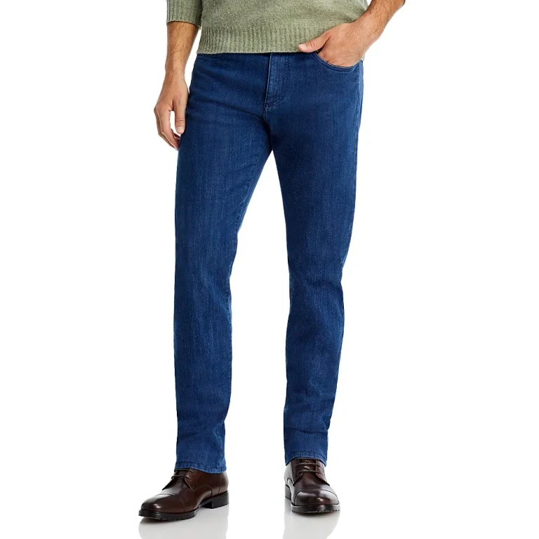 Canali Stretch Denim Straight Fit Jeans