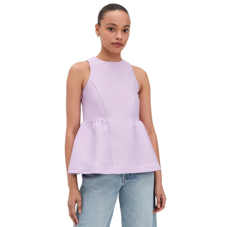 ALIGNE Solstice Satin Top Lavender 8