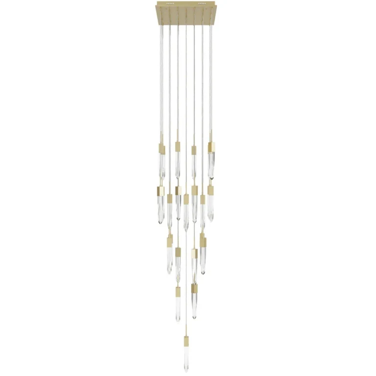 Brushed Brass LED Pendant from the Aspen Collection