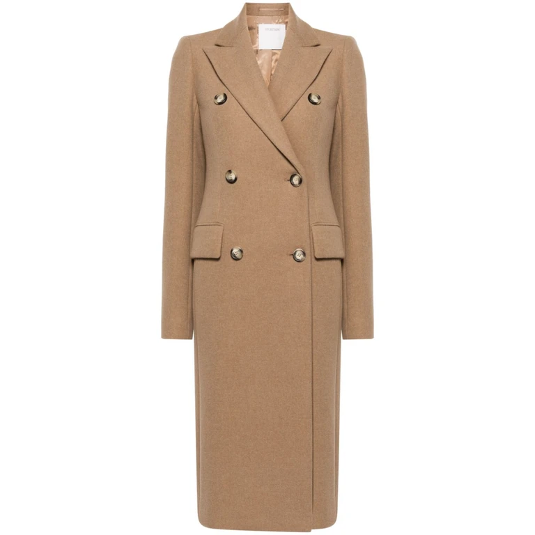 SportMax Coats Camel Wool Cashmere - Women
