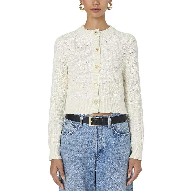 French Connection Lurex Tweed Cardigan