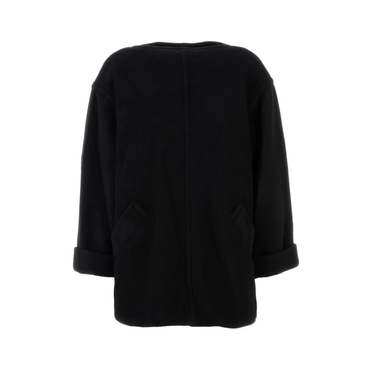 MM6 Maison Margiela Black Wool Blend Oversize Sweater