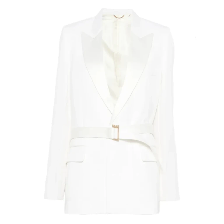 Blazer con risvolto e cintura Victoria Beckham