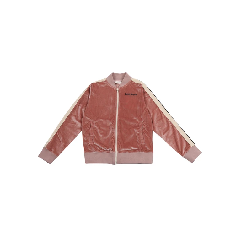 Palm Angels Pa Chenille Track Jkt Antique Rose Black