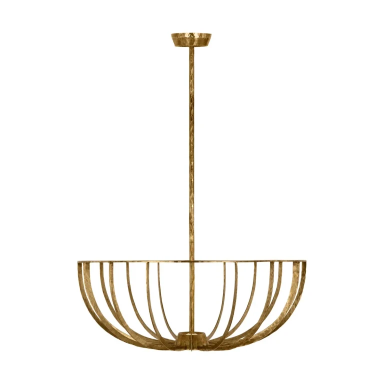 Polished Antique Brass LED Semi Flush Mount from the Sanchi Collection