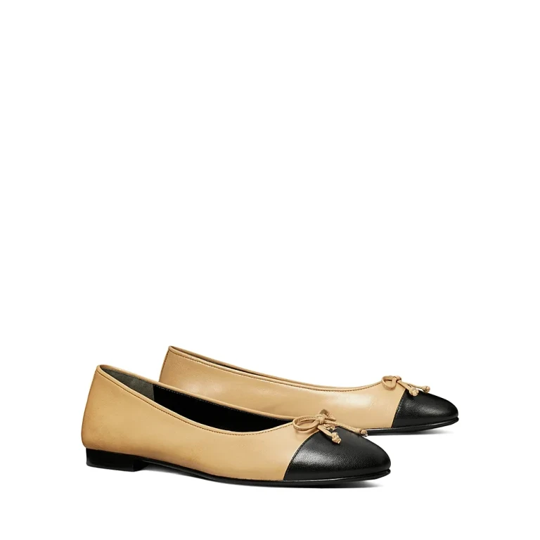 Tory Burch Femmes Bow Logo Slip On Ballerines