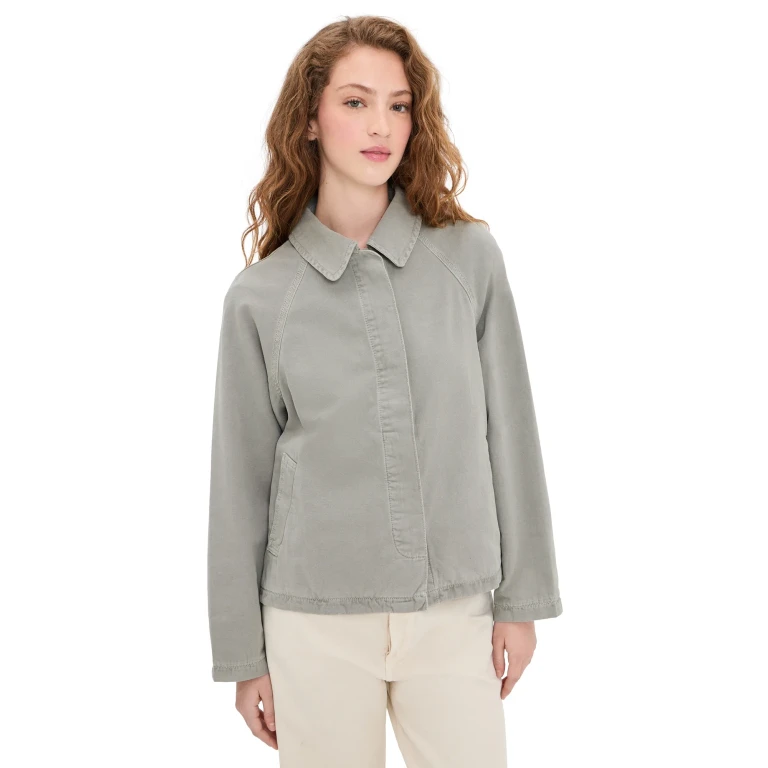 Marine Layer Crop Trench Coat Shadow XS