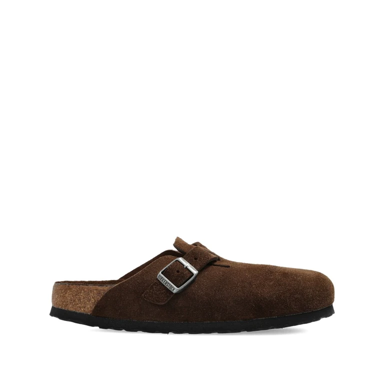 Birkenstock Pastel Pink Suede Boston Slippers