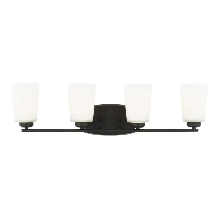 Franport 4-Light Bathroom Vanity Light in Midnight Black