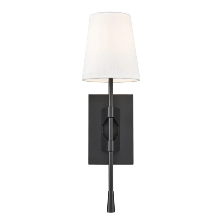 Matte Black One Light Wall Sconce from the Collection