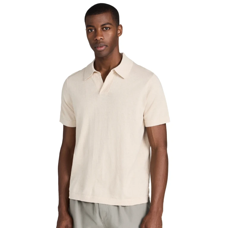 NN07 Ryan Cotton Linen Polo Oat XXL