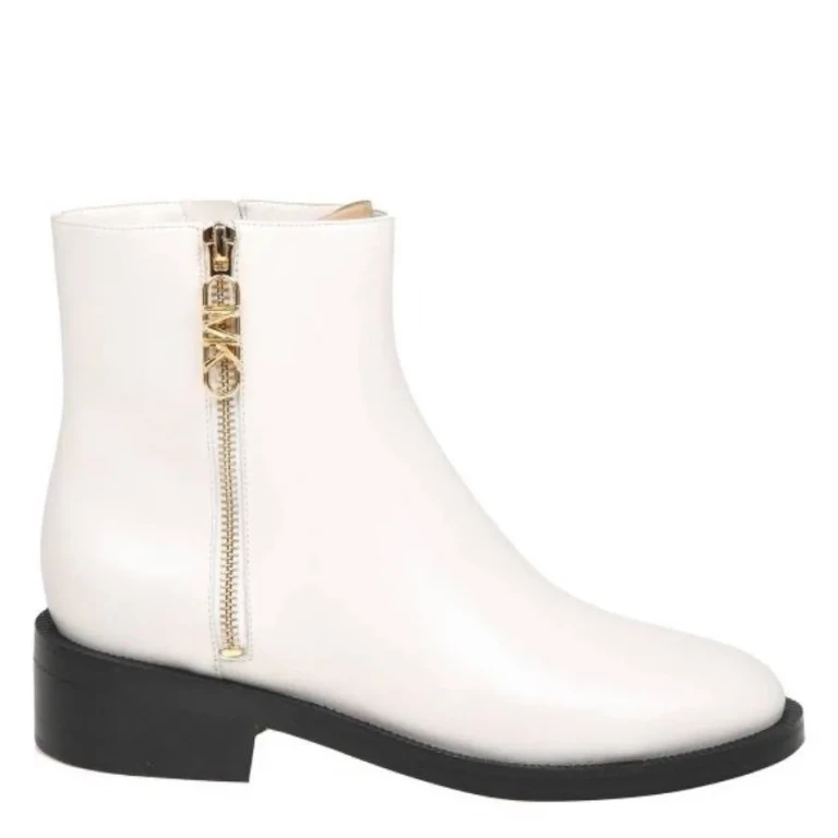 Michael Kors Cream Regan Leather Ankle Boots