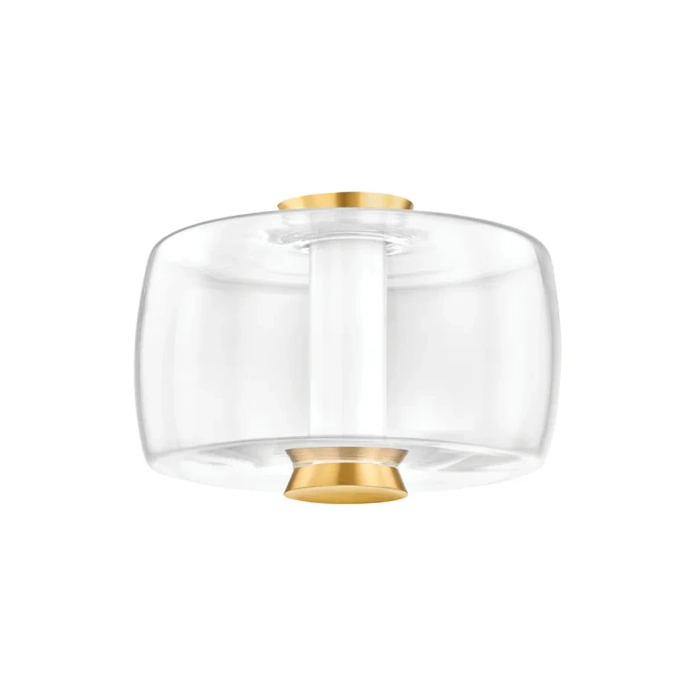 Aged Brass LED Flush Mount from the Beau Collection