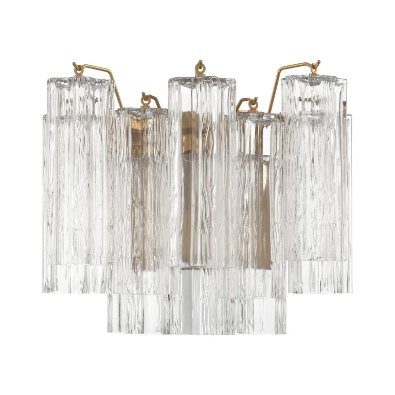 Addis 2-Light Wall Mount in Aged Brass