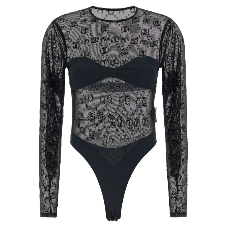Marine Serre moonogram Bodysuit