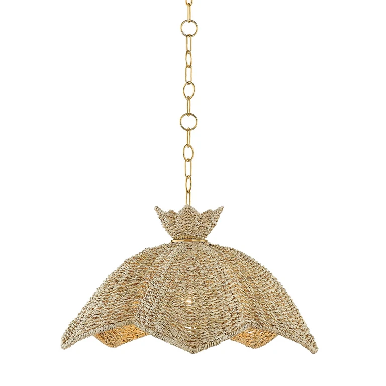 Aged Brass Pendant from the Solie Collection