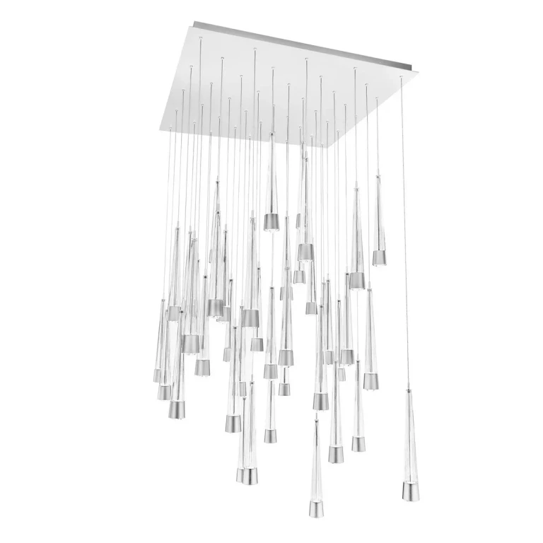 Chrome LED Chandelier from the Quill Collection
