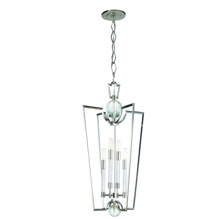 Waterloo 4-Light 34" Pendant Light in Polished Nickel