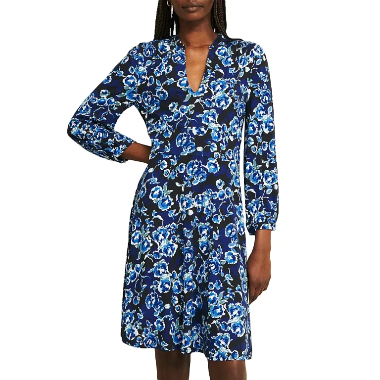 Hobbs London Petite Harper Floral Print Dress