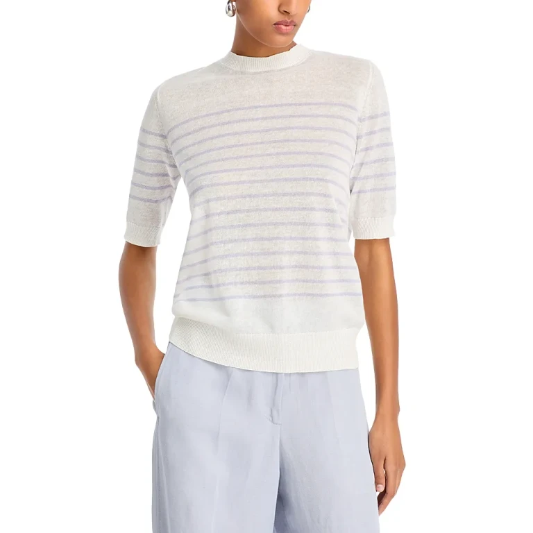 Fabiana Filippi Striped Short Sleeve Sweater