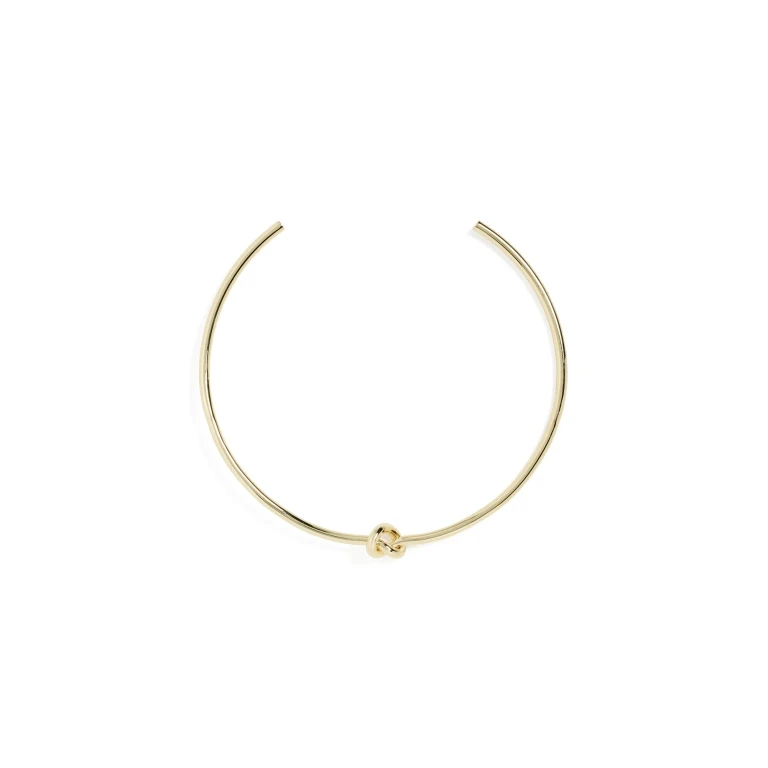 SHASHI Knot Cuff Necklace Gold One Size