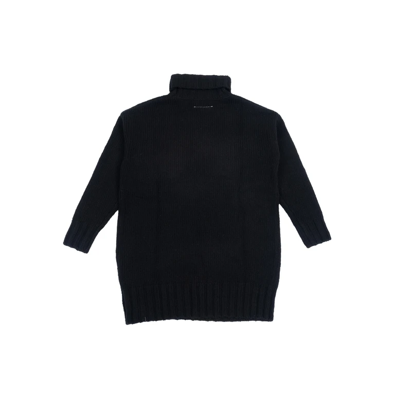Mm6 Maison Margiela Kids Dresses Black Wool Polyamide - Kids