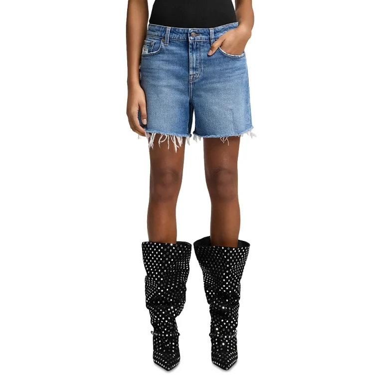 7 For All Mankind Monroe Denim Shorts in Weekend