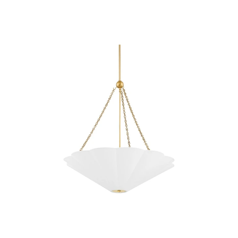 Mitzi Alana 3-Light Pendant Light in Aged Brass