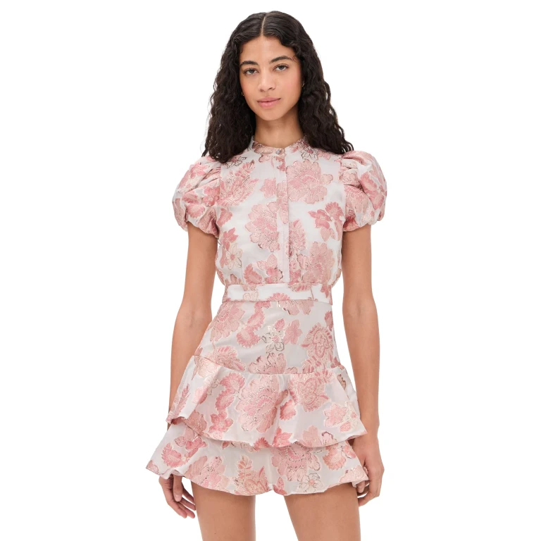 ALICE + OLIVIA Loryn Shirt Dress English Rose 12