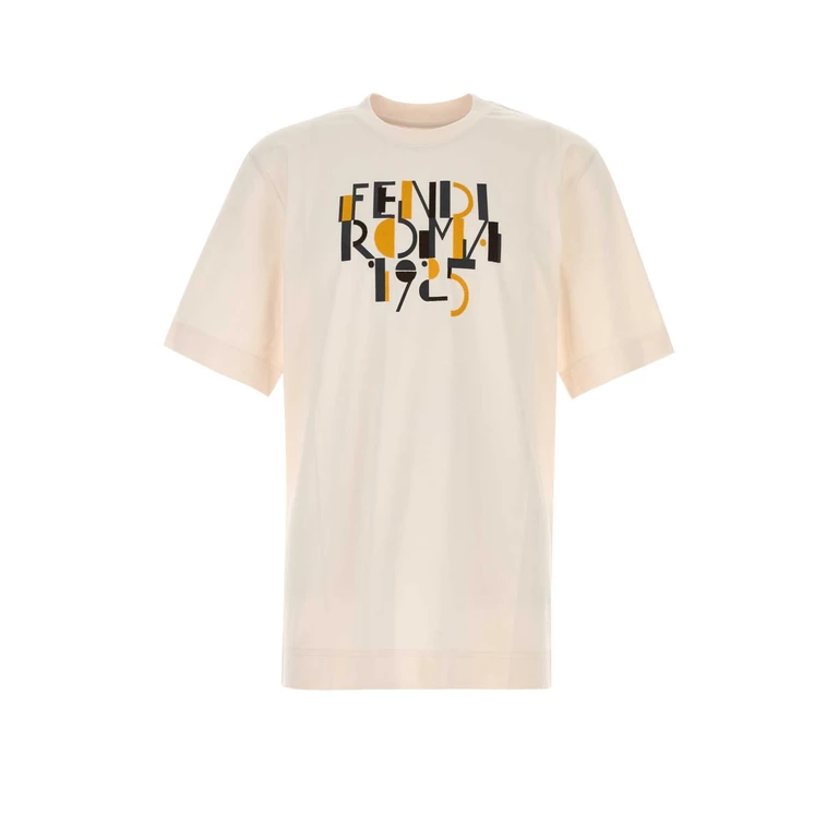 Fendi Ivory Cotton T-Shirt Hall Exterior - Men