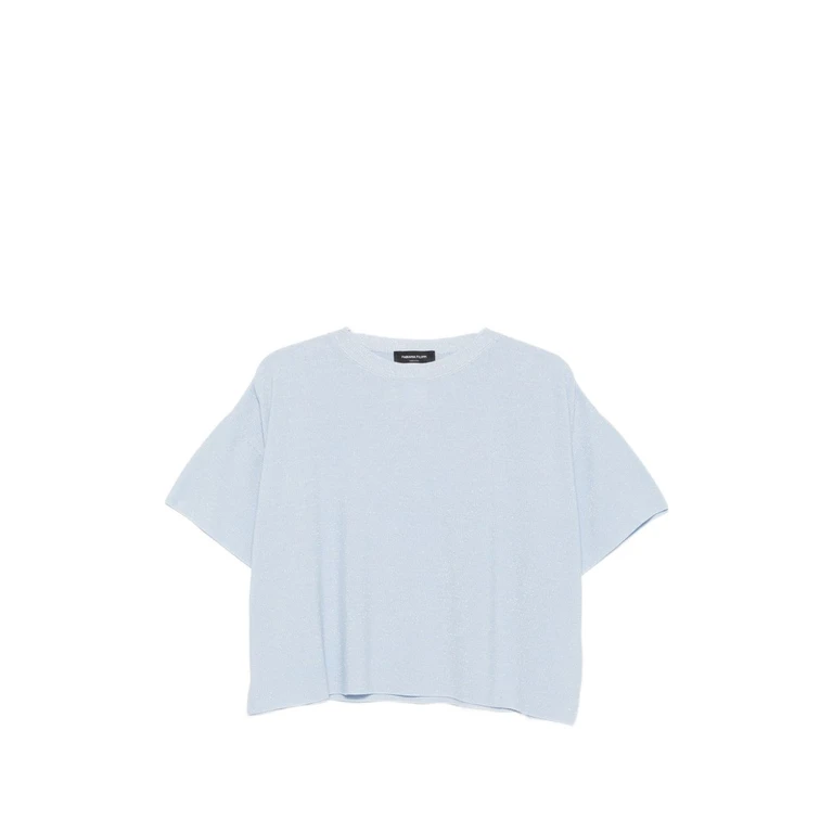 Fabiana Filippi T-shirts and Polos Clear Blue Cotton - Women