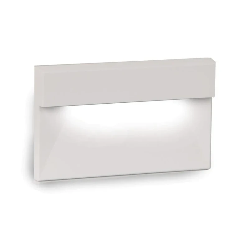 WAC Lighting 277V 1-Light LED Horizontal Ledge Step and Wall Light in White - WL-LED140F-C-WT