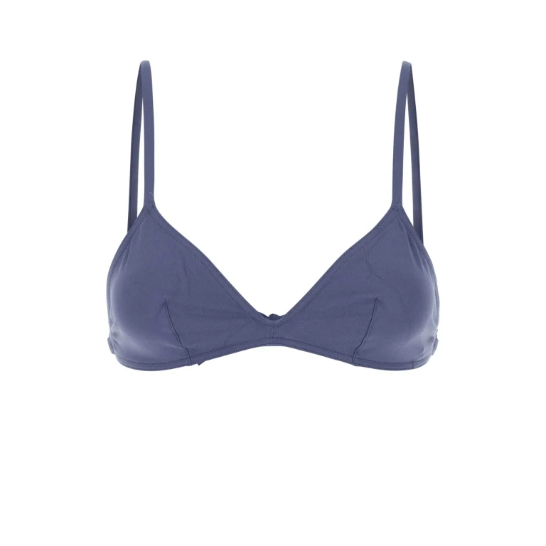 Eres Blu Stretch Nylon Tourbillon Bikini Top