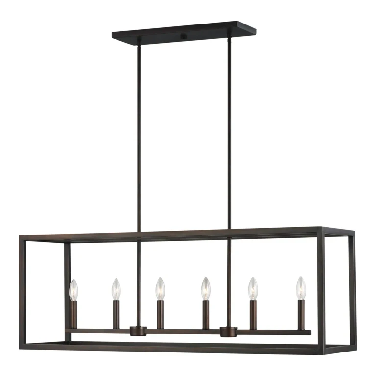 Sea Gull Moffet Street 6-Light Kitchen Island Light in Bronze - 6634506-710