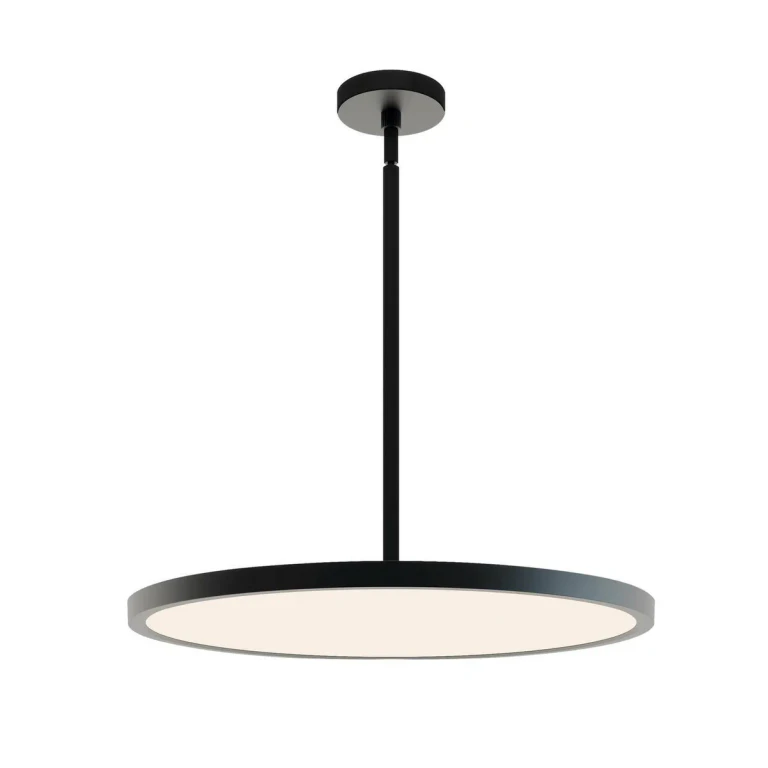 Black LED Pendant from the Edge Round Collection