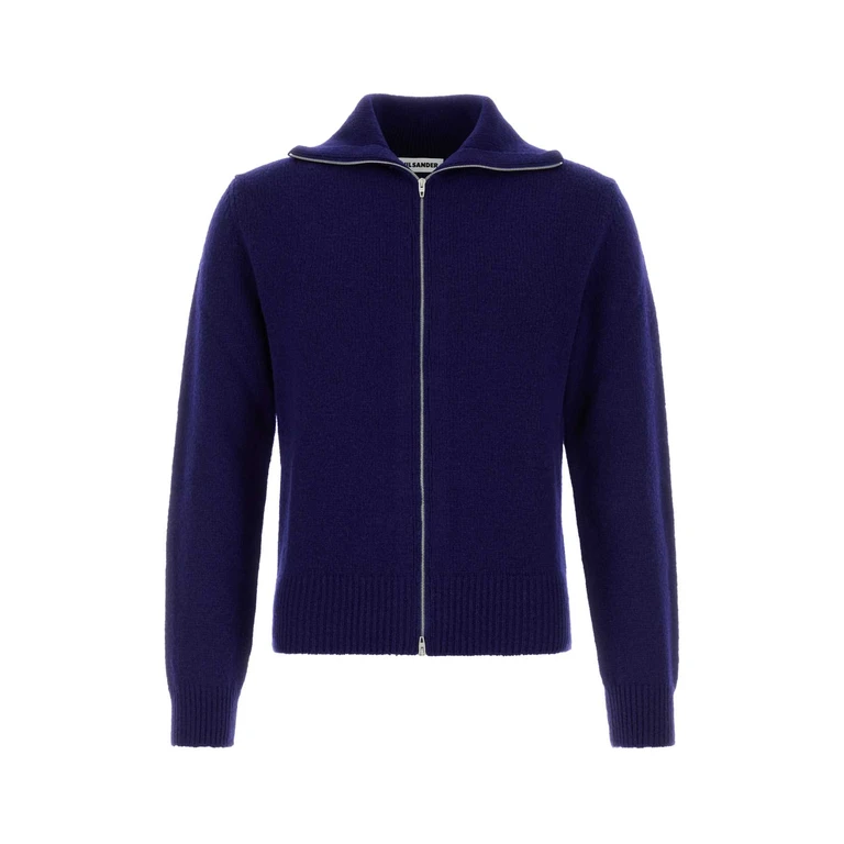 Jil Sander Grey Wool Blend Cardigan Shadow Exterior: Nylon Maglieria - Men