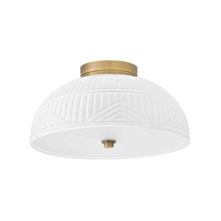 Lacquered Brass LED Flush Mount from the Devon Collection