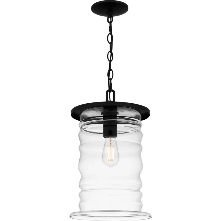 Matte Black One Light Mini Pendant from the Noland Collection