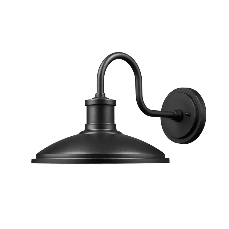 Textured Black Outdoor Wall Sconce from the Calhoun Collection