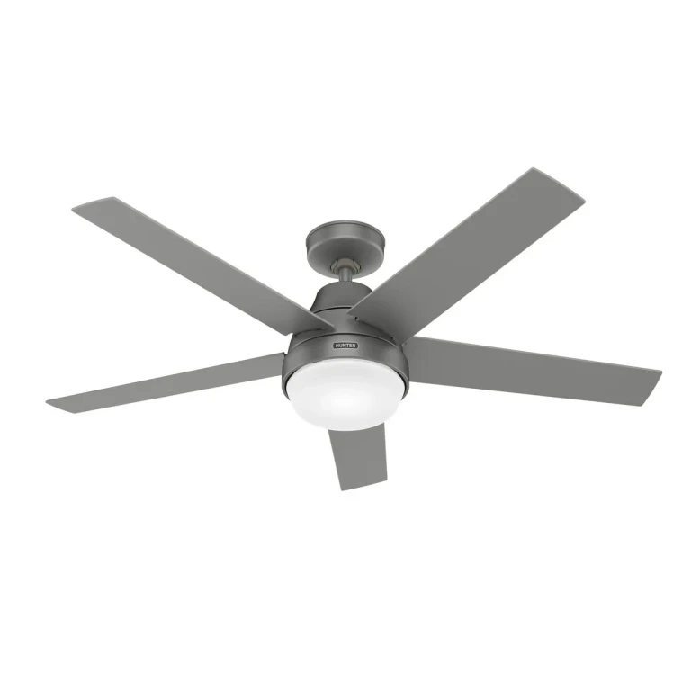 Matte Silver 52"Ceiling Fan from the Aerodyne Collection