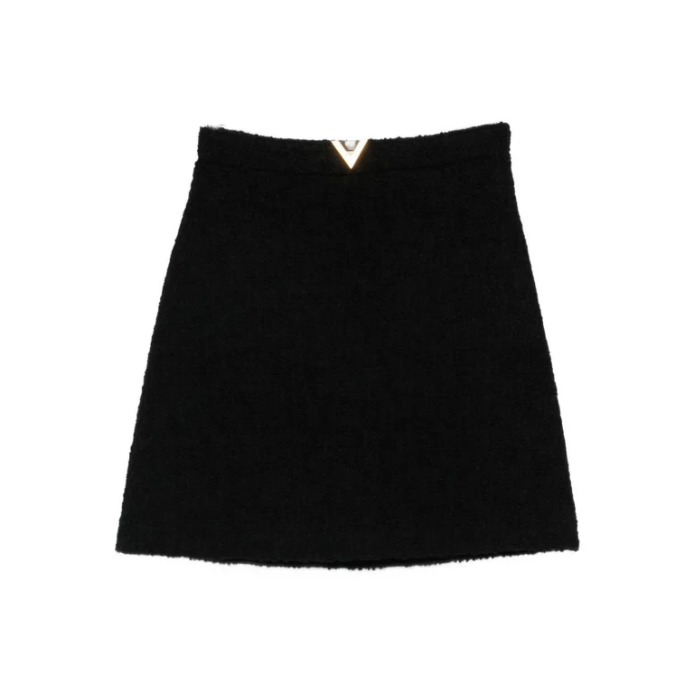 Saia Midi Valentino Garavani - Preto